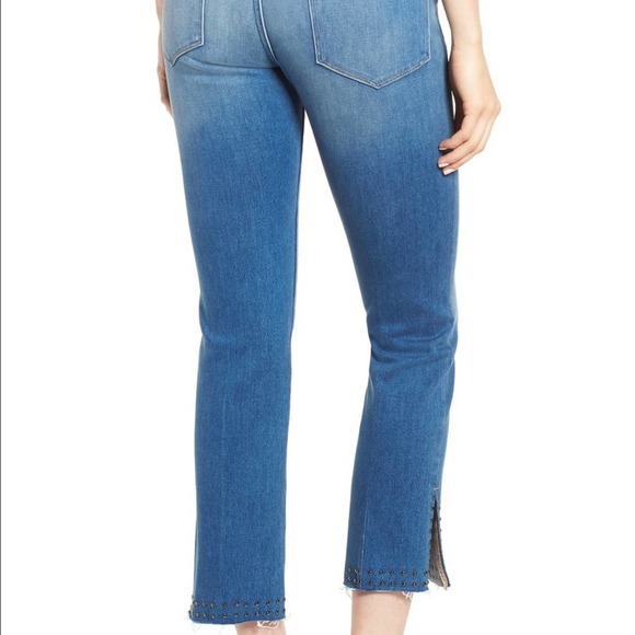 FRAME 👖👖👖Le High Stud Raw Hem Ankle Straight Jeans - Picture 4 of 9